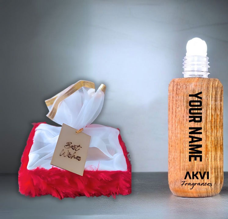 Gifting-Engraving Engraved wooden perfume bottle